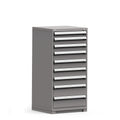 Rousseau Heavy-Duty stationary cabinet (with compartments), 9 Drawers (30"W X 27"D X 60"H) (Stock)