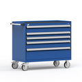 Rousseau Heavy-Duty mobile cabinet (Stock) (with compartments), 5 Drawers (48"W X 24"D X 42 1/2"H) (Stock)