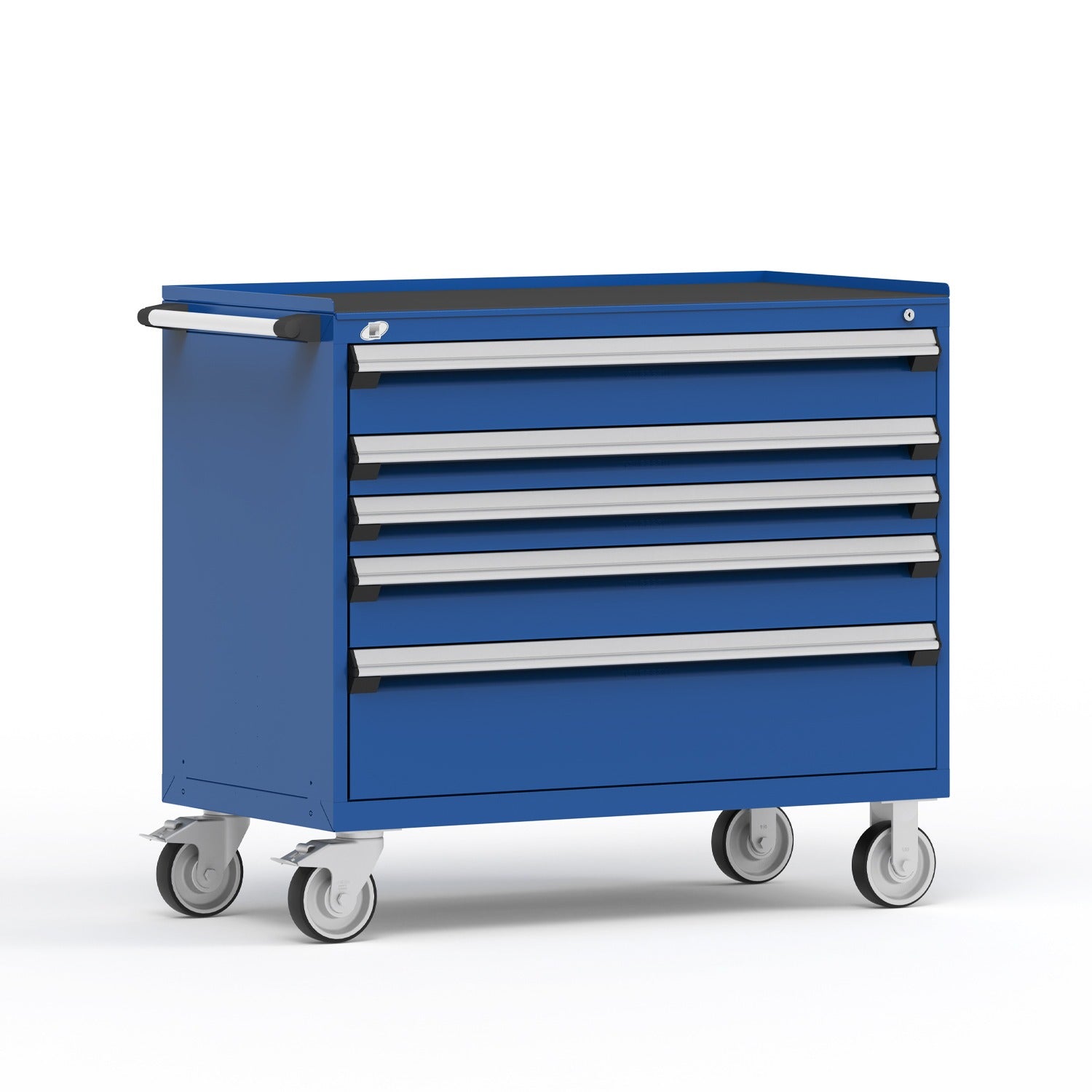Rousseau Heavy-Duty mobile cabinet (Stock) (with compartments), 5 Drawers (48"W X 24"D X 42 1/2"H) (Stock)