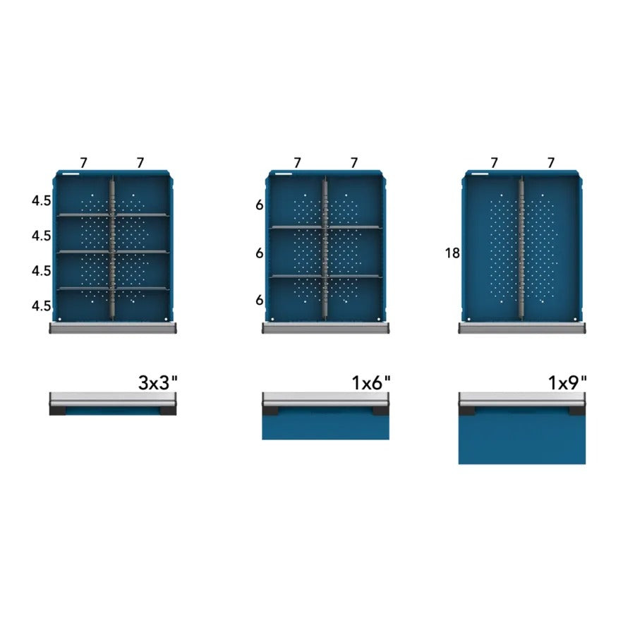 Rousseau R5ABD-2801 Stationary 5 Drawer Cabinets